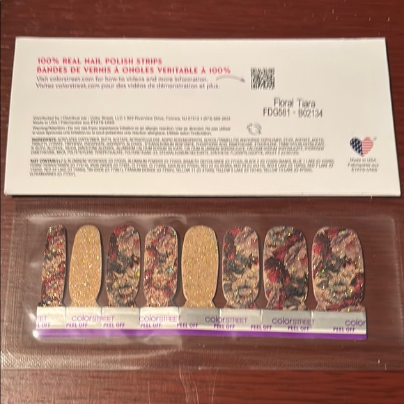 Color Street Floral Tiara Nail Polish Strips - Picture 1 of 2